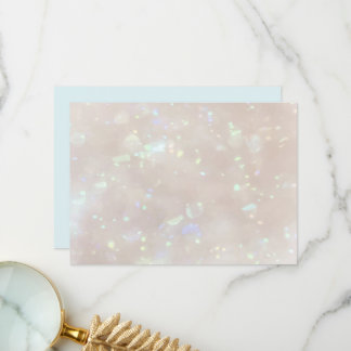 Opal & Light Blue Flat Thank You Card