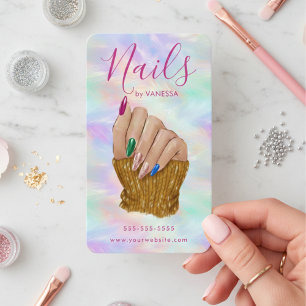 Opal Nail Art Studio Manicurist Artist Stylish Business Card