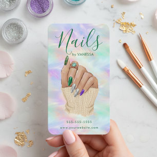 Opal Nail Art Studio Stylish Manicurist Artist Business Card