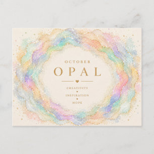 Opal October Birthstone Postcard