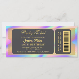 opal Party Ticket Invitation
