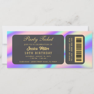 opal Party Ticket Invitation