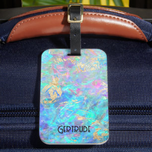 opal photo luggage tag