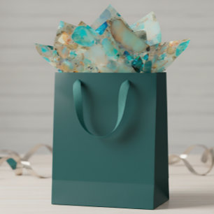 Opal Pretty Blue Aqua Gem Stone Tissue Paper