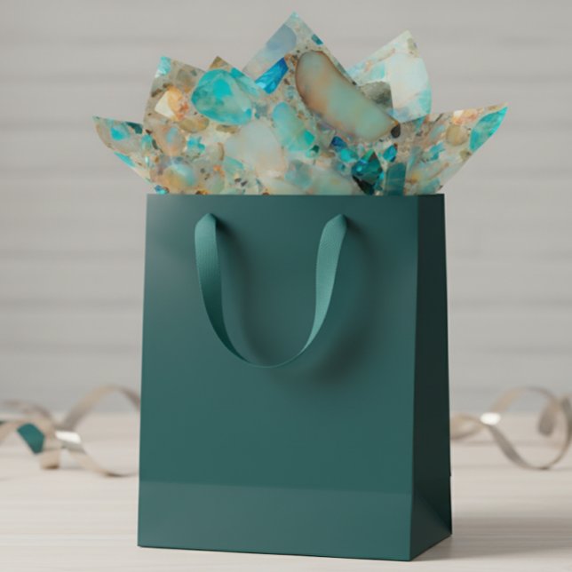 Opal Pretty Blue Aqua Gem Stone Tissue Paper (Creator Uploaded)
