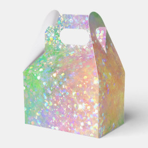 Opal Rainbow Glitter Favour Box