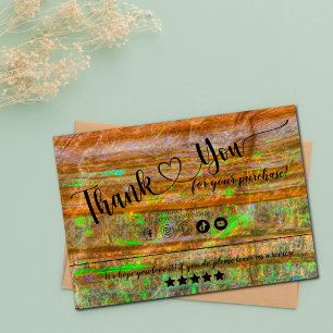 Opal Rock Layers Thank You Business Card