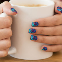 "Opal Steam" Minx Nail Art, Single Design per Hand