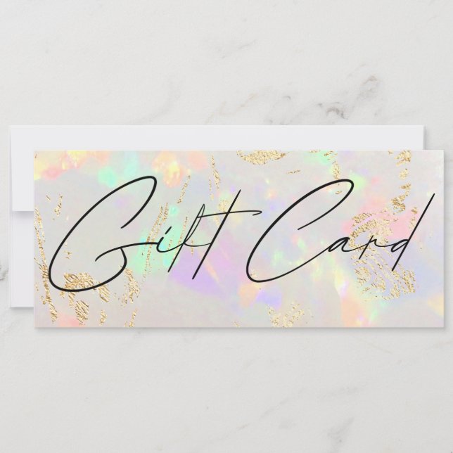 opal stone background gift certificate (Front)