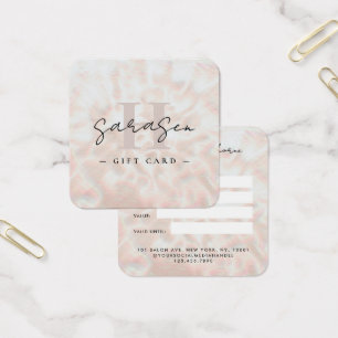Opal Stone Background Gift Certificate Monogram