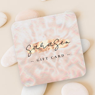 Opal Stone Background Gift Certificate Rose Gold