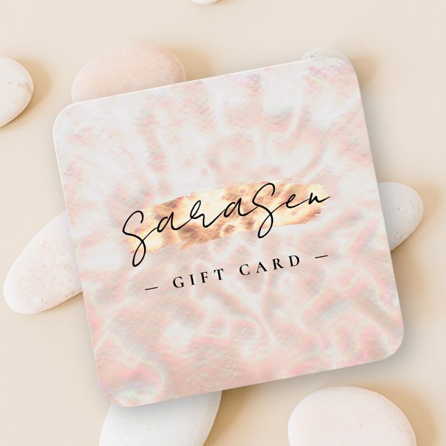 Opal Stone Background Gift Certificate Rose Gold (Creator Uploaded)