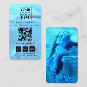 Opal Stone Connect with Us Social Media QR Code Business Card