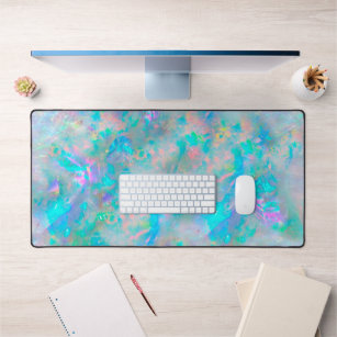 opal stone design desk mat