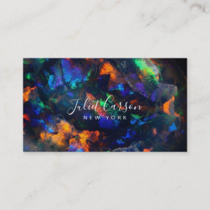 Opal stone Elegant Script Typography Business Card