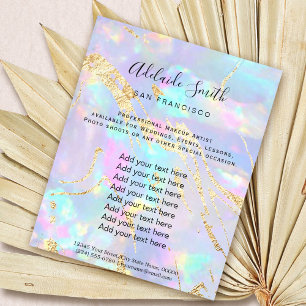 opal stone FAUX holograph Flyer