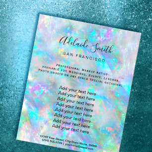 opal stone FAUX holograph Flyer