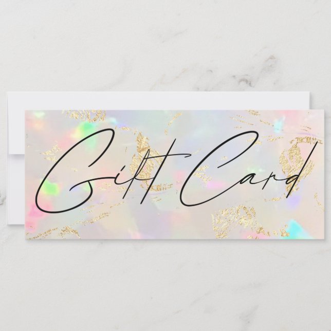 opal stone  gift certificate (Front)