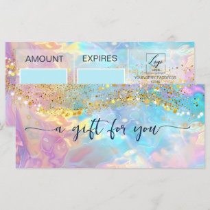 Opal stone iridescent Qr Code Gift Certificat