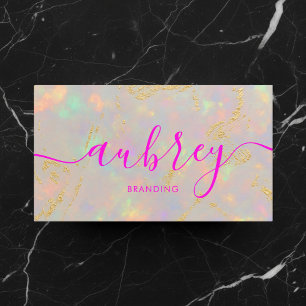 Opal Stone Logo QR Code Business Card