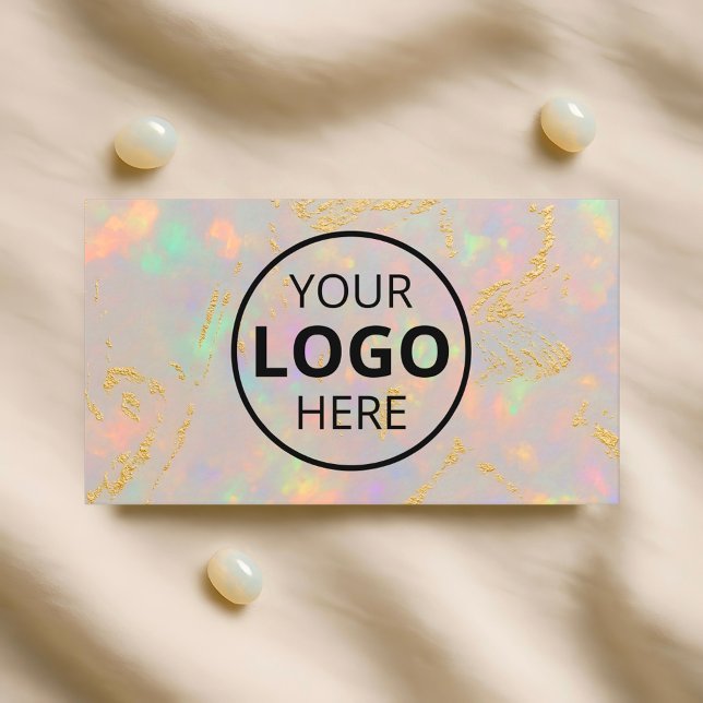 Opal Stone Logo QR Code Business Card (Creator Uploaded)
