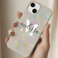 Opal Stone Monogram Calligraphy