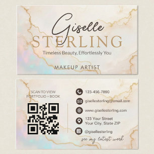 Opal Stone QR Code Business Card