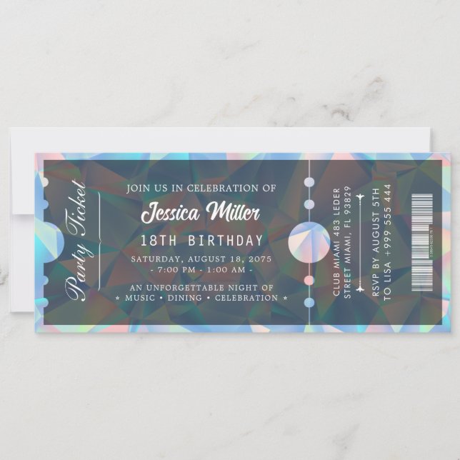 Opal Ticket Invitation (Front)