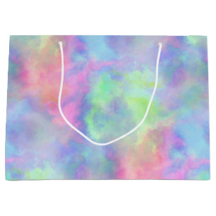 opal watercolor splash : large gift bag