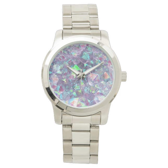 Opalescent Geode Crystal - Purple/Blue, Watch (Front)