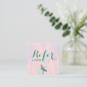 Opalescent Pastel Lotus Flower Massage Therapist Referral Card