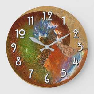 Opalised Sphenodiscus Lenticularis Ammonite Shell Large Clock