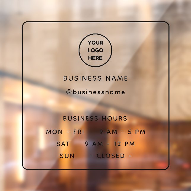 Opaque Minimalist Opening Time With Logo Business  (Sheet 2)