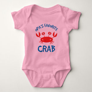 Opas Favourite Crab (Grandchild) Baby Bodysuit