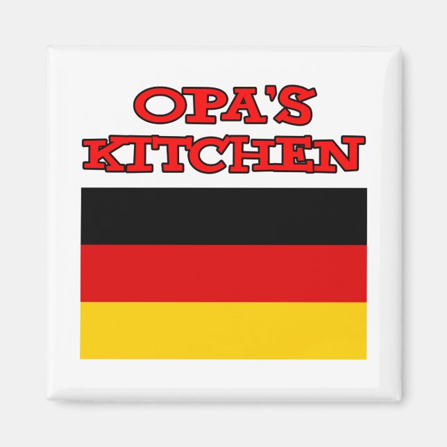 Opa's Kitchen Grandpa German Flag Magnet (Front)