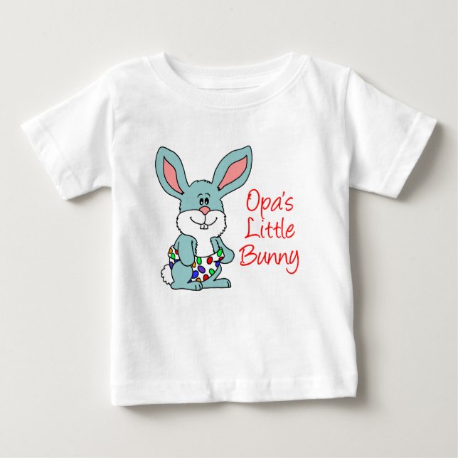 Opa's Little Bunny Baby T-Shirt (Front)