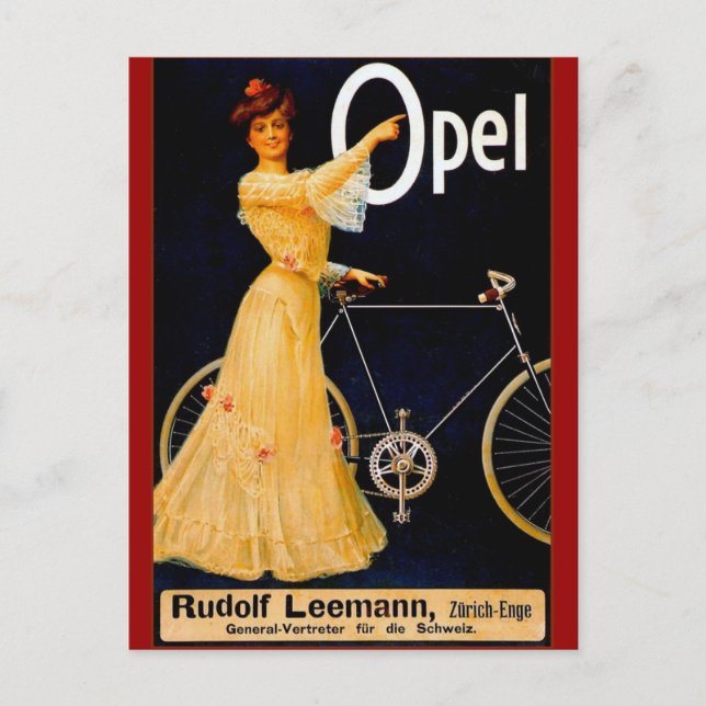 Opel Bicycles Vintage Advertisment Postcard (Front)