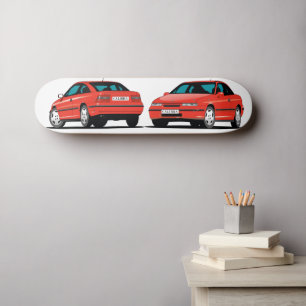 Opel Calibra red Skateboard