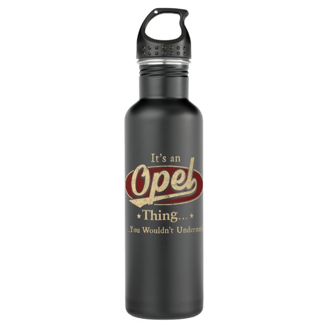 Opel Name Water Bottle Gift (Front)