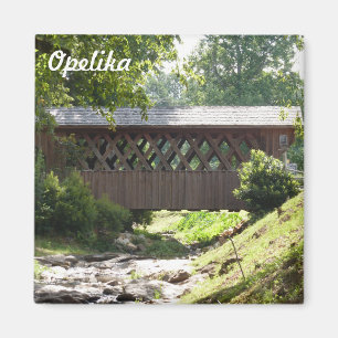 Opelika Alabama Covered Bridge Photo Magnet
