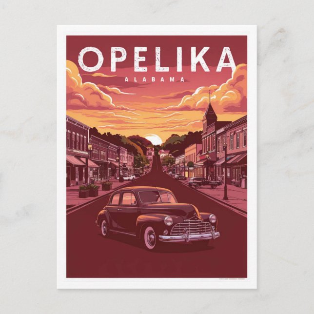 Opelika, Alabama  Postcard (Front)