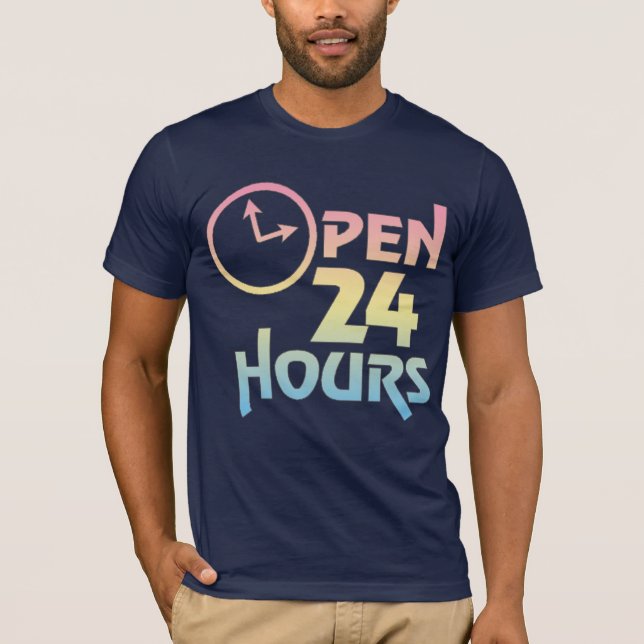 Open 24 Hours Maternity T-shirt (Front)