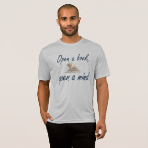 Open a book, open a mind. Book lover T-Shirt