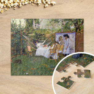 Open Air Breakfast William Merritt Chase Jigsaw Puzzle