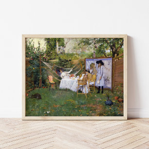 Open Air Breakfast   William Merritt Chase Poster