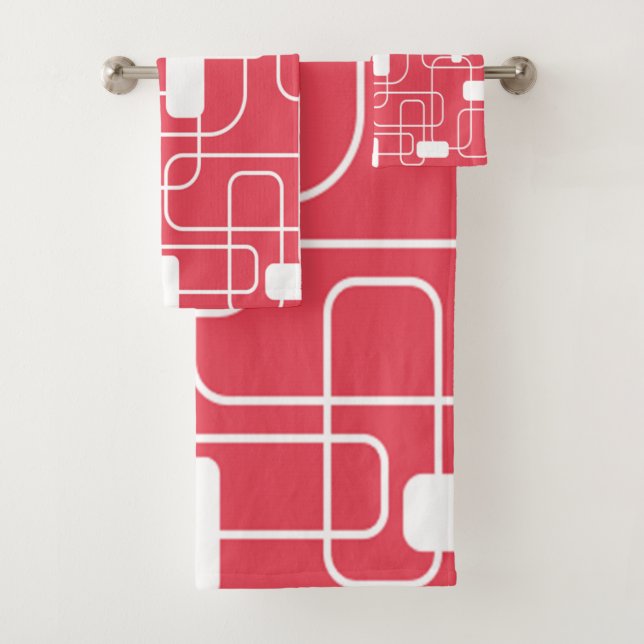 Open and Closed Rectangles Bath Towel Set (Insitu)