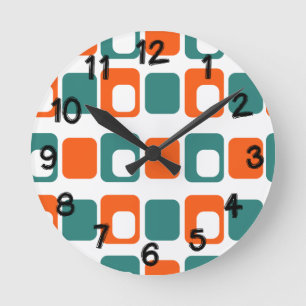 Open and Closed Rectangles  Round Clock