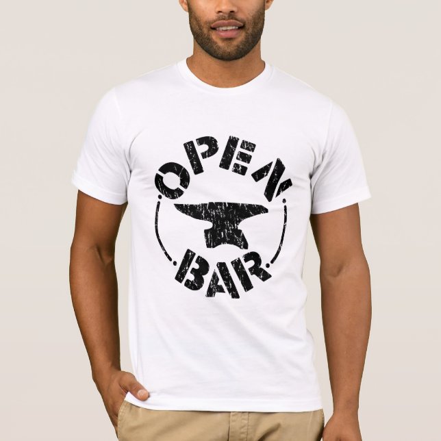 OPEN-BAR-BLACK T-Shirt (Front)