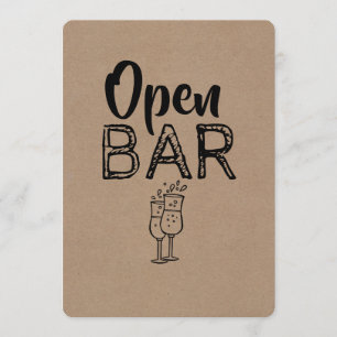 Open Bar   GROOMSMAN   BEST MAN Funny Proposal Invitation