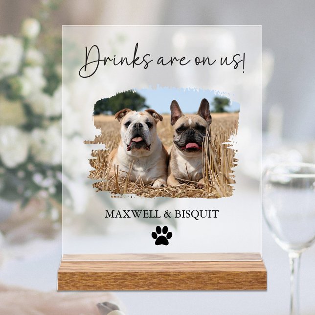 Open Bar Pet Drink Acrylic Wedding Sign for Bar (Creator Uploaded)